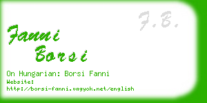 fanni borsi business card